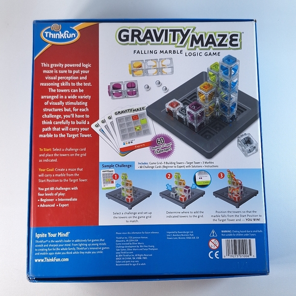 ThinkFun Gravity Maze Falling Marble Logic Game - Picture 3 of 9